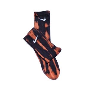 Nike "Calico" Socks One of a Kind Bleach-Dye